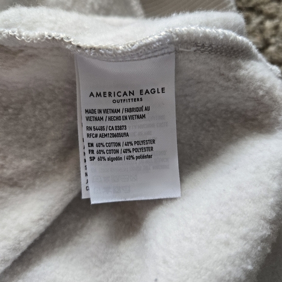 American Eagle Gray Zebra Print Legging Fit Crewneck Sweatshirt Oversized Medium - Picture 4 of 6